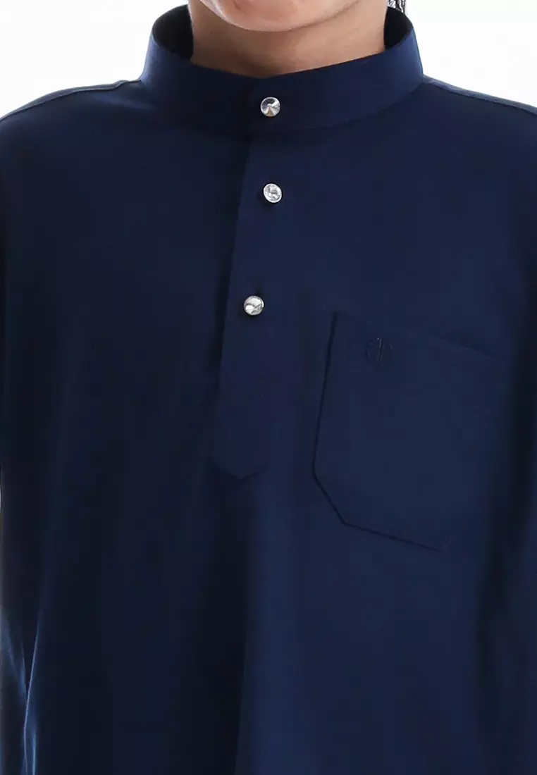 Alain Delon Baju Melayu Cekak Musang Budak - 19026504-39PageantBlue