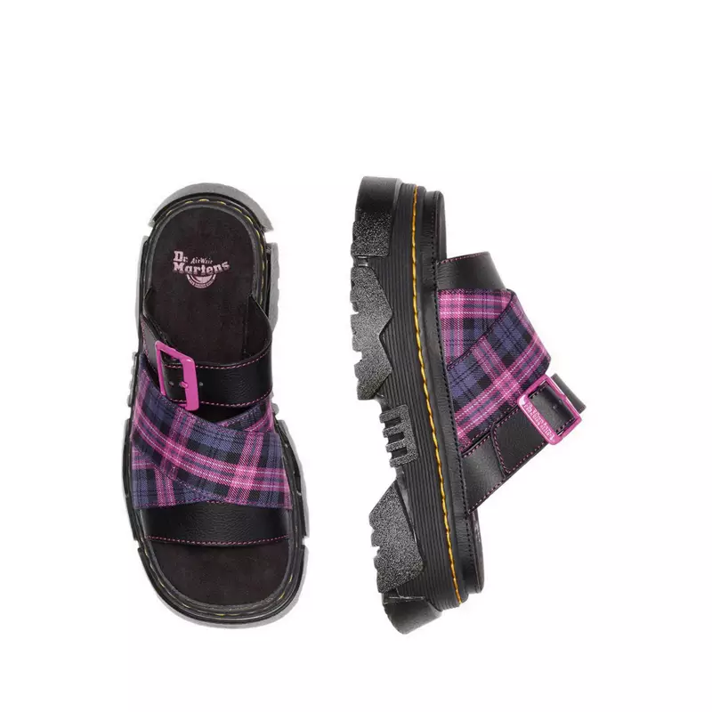 Dr. Martens Mattison Slide Black + Pink Multi