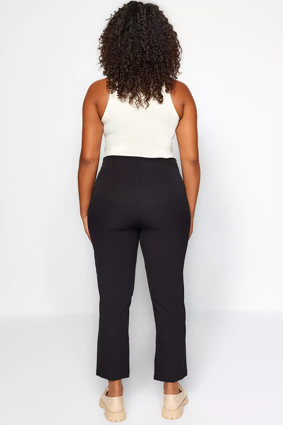 Plus Size Cigarette Trousers