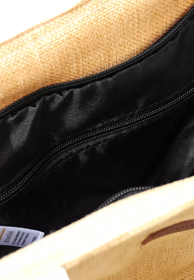 Totebag Wanita Tas Wanita Penutup Resleting Ellieja Series Mustard