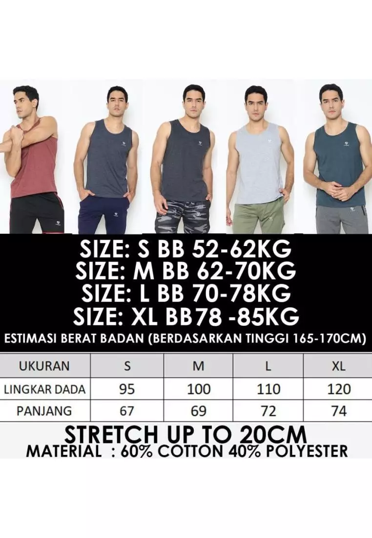 Fitwear - Muscle Tee Pria Grifton Plain - Navy