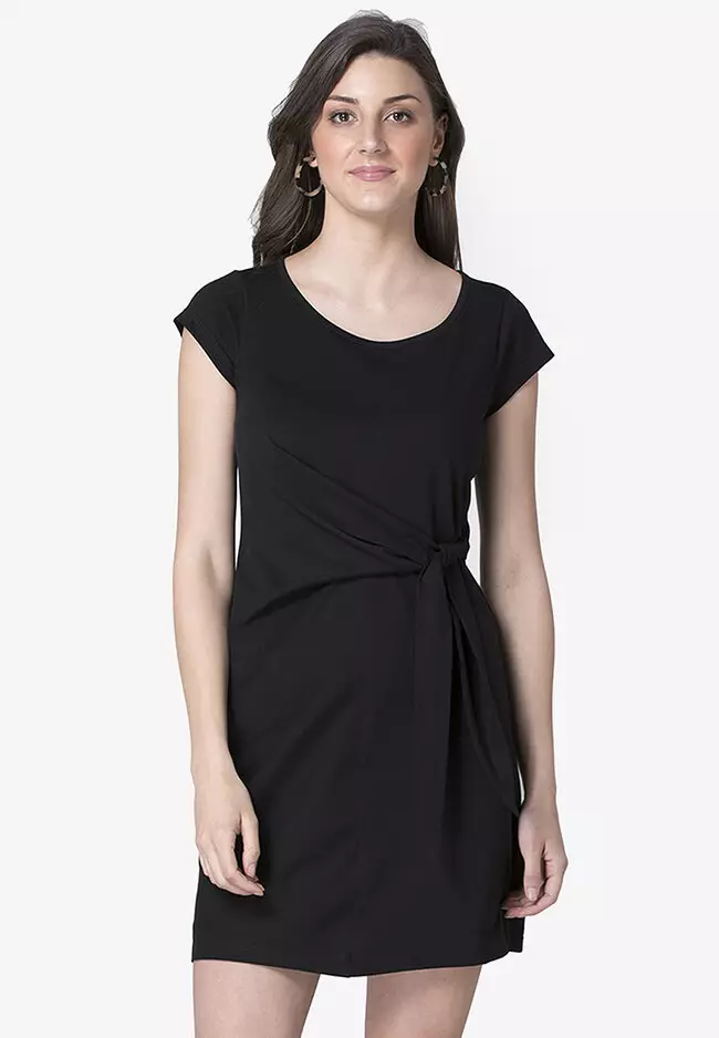 Side tie t shirt sales dress