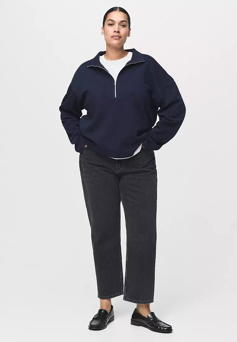 Mid-Rise Straight Jeans