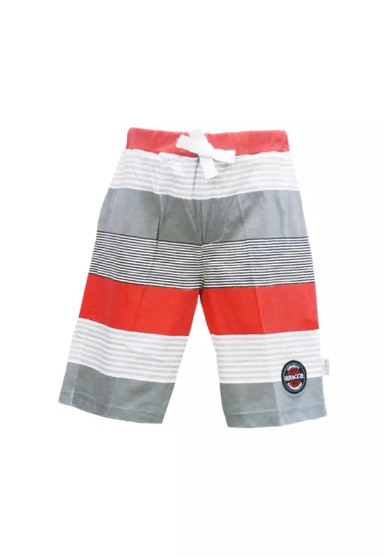 Red and clearance white striped shorts