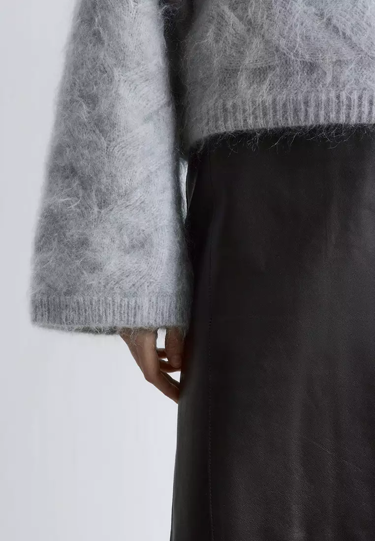 Mohair-Blend Cable-Knit Jumper