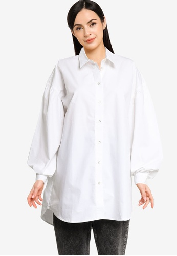 Noisy May white Ariel Long Shirt 5F776AA3E7CA1AGS_1