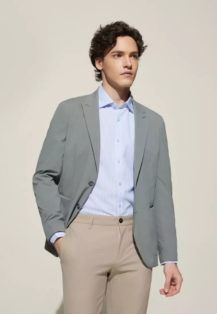 G2000 Seersucker Relax Fit Casual Blazer
