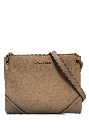 Michael kors nicole large pebbled leather crossbody bag clearance