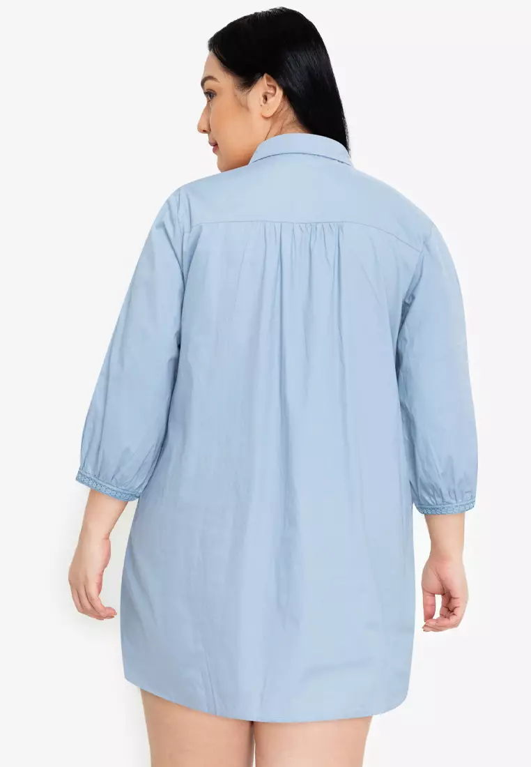 Calandria Lace Bib Shirt Dress
