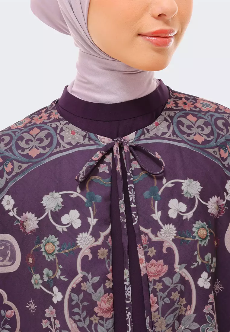 Ria Miranda Plum Saiba Layer Dress Set