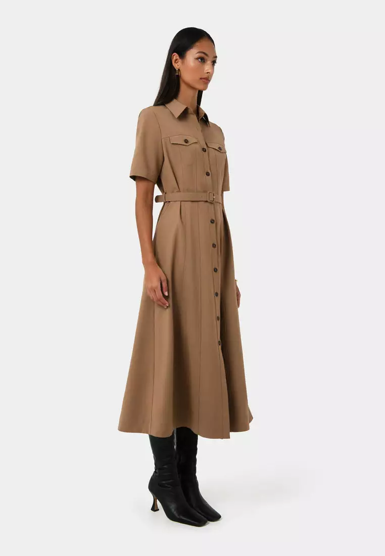 Amera Belted Utility Dress
