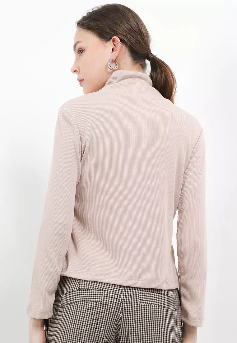 Rib Knit Turtleneck Top