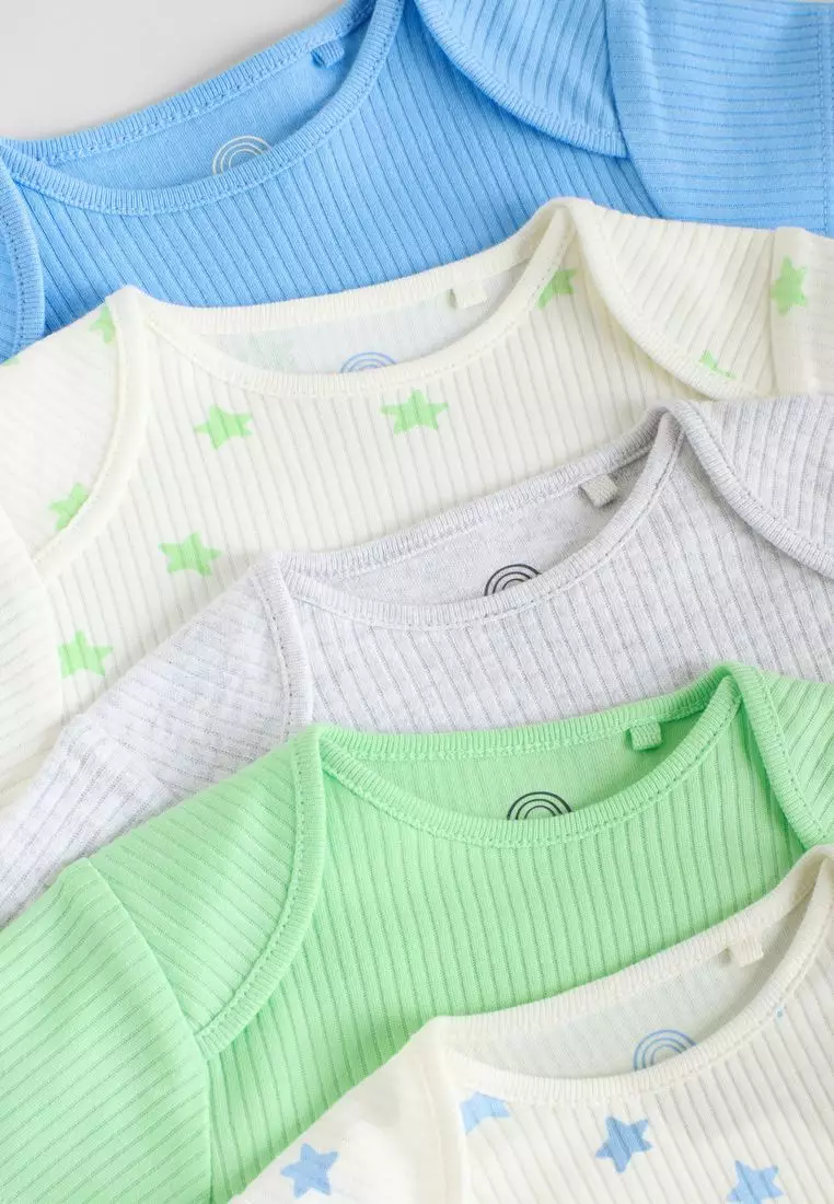 Short Sleeve Baby Bodysuits 5 Pack