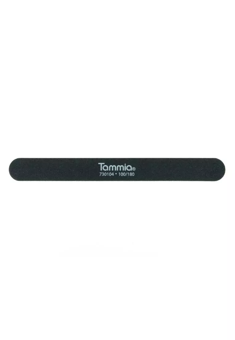 Tammia 730104 7" 100/180 straight black nail file KOREA