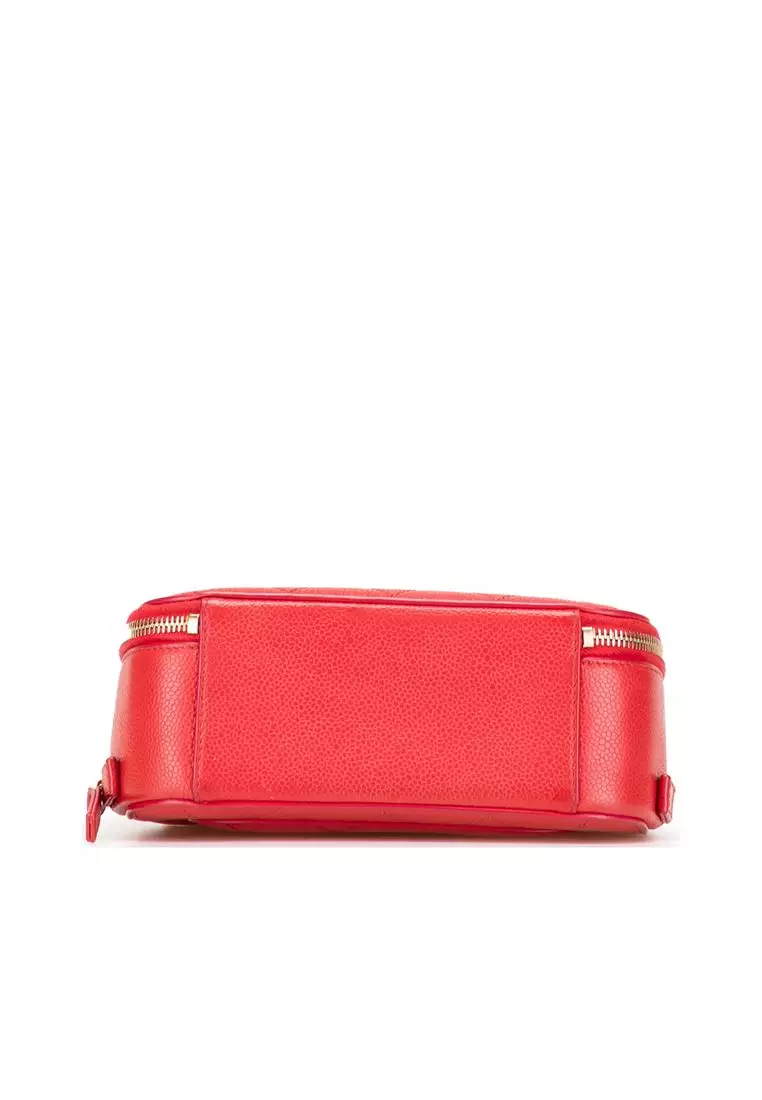 Pre-Loved Chanel Small Quilted Caviar Top Handle Camera Bag