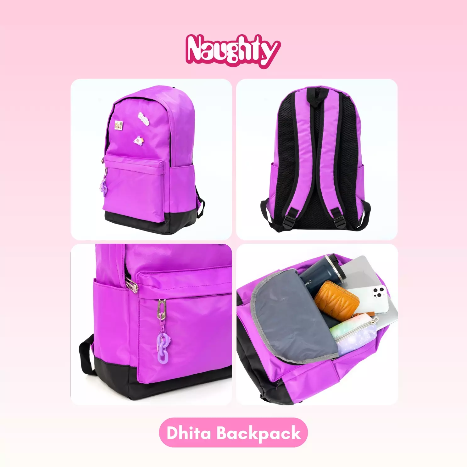 Tas Ransel Wanita Sekolah Backpack Dhita G439 231003 Naughty Accessories