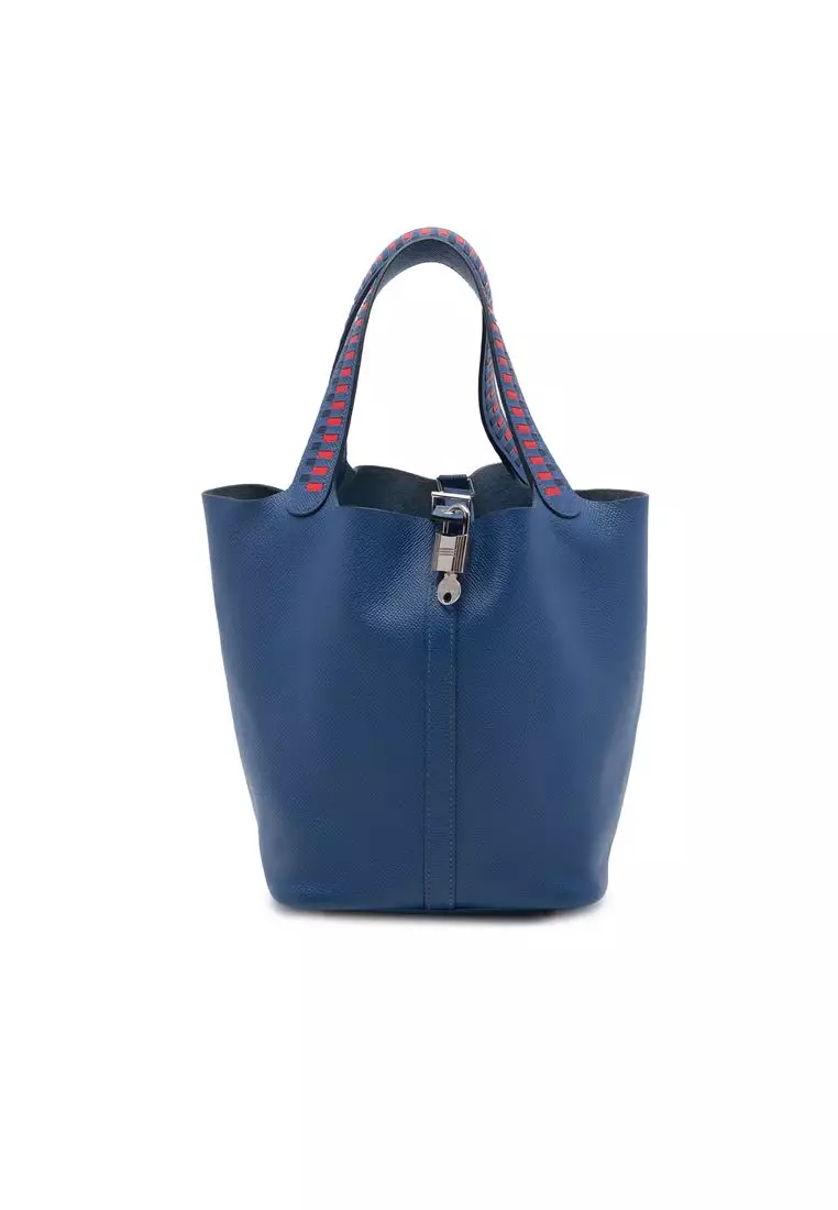 Pre-Loved Hermès Epsom Tressage Picotin Lock 22