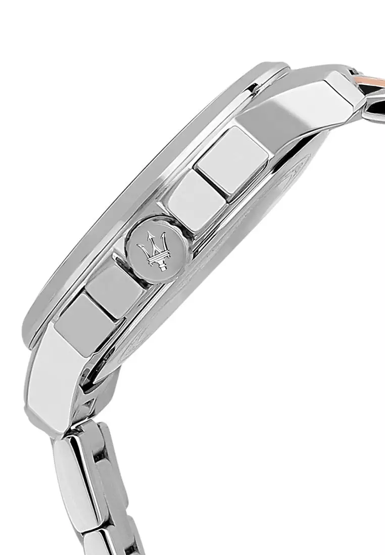 【2 Years Warranty】Maserati Successo 44mm Case Stainless Steel Strap Men's Chronograph Quartz Watch R8873621008 With Luminous Dial Hands