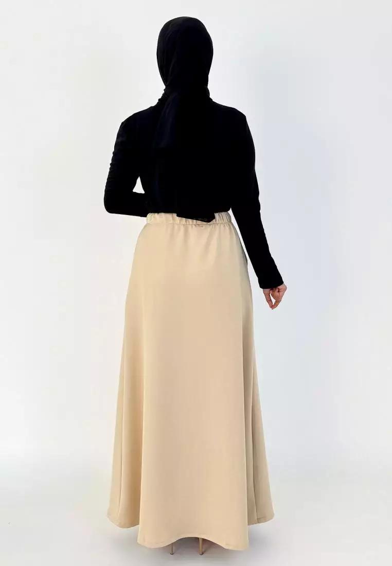 Ghea Skirt (Rok Panjang Basic) - Krem