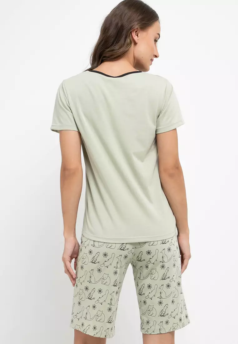 Pyjama Pijama Short Sleeve Short Pants Sleepwear