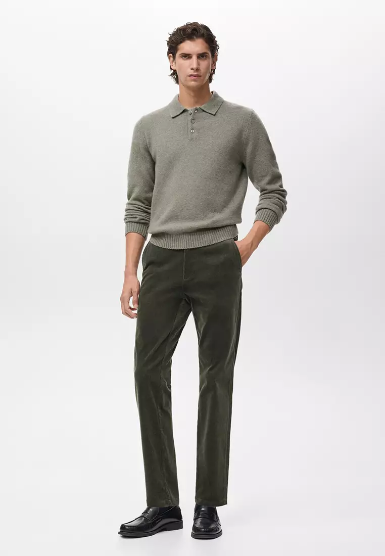 Corduroy Slim-Fit Trousers