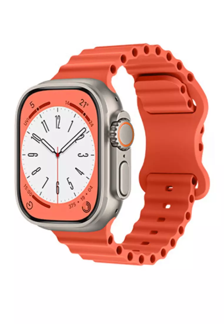 Orange silicone 2025 apple watch band