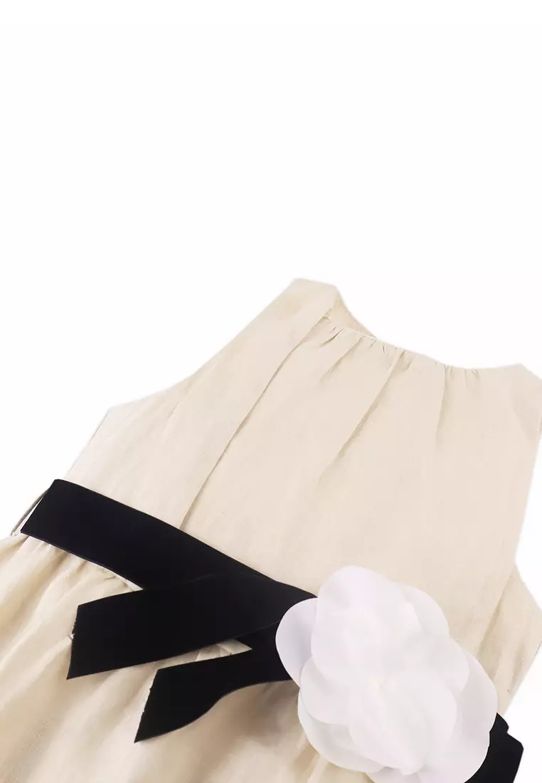 Sylvie  Halter Dress Beige