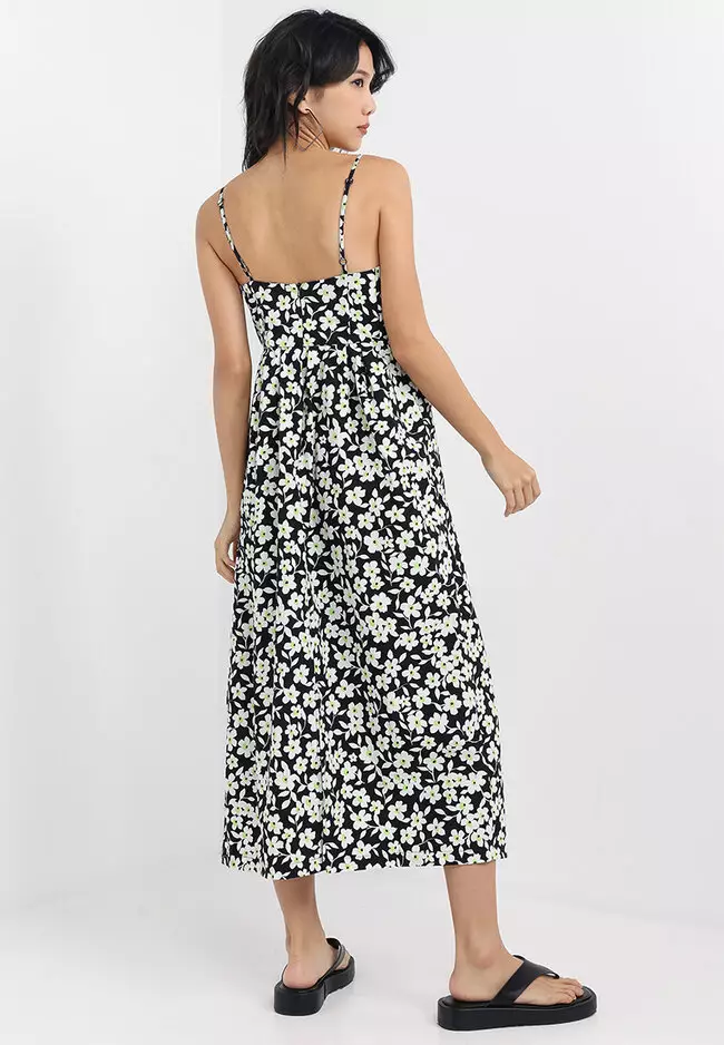 Topshop floral sales corset midi dress