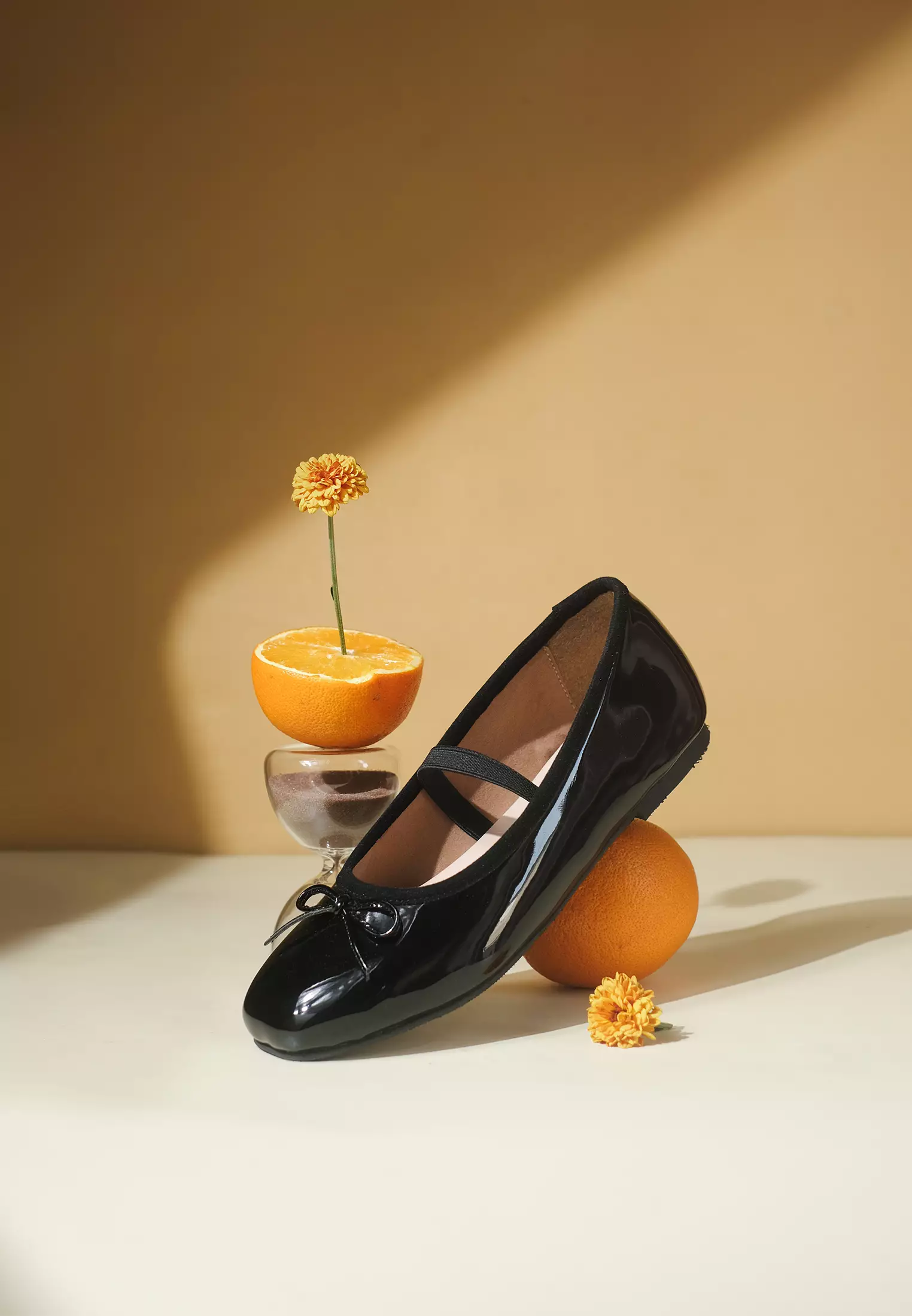 Dahlia Ballerina Flat Shoes with Flower