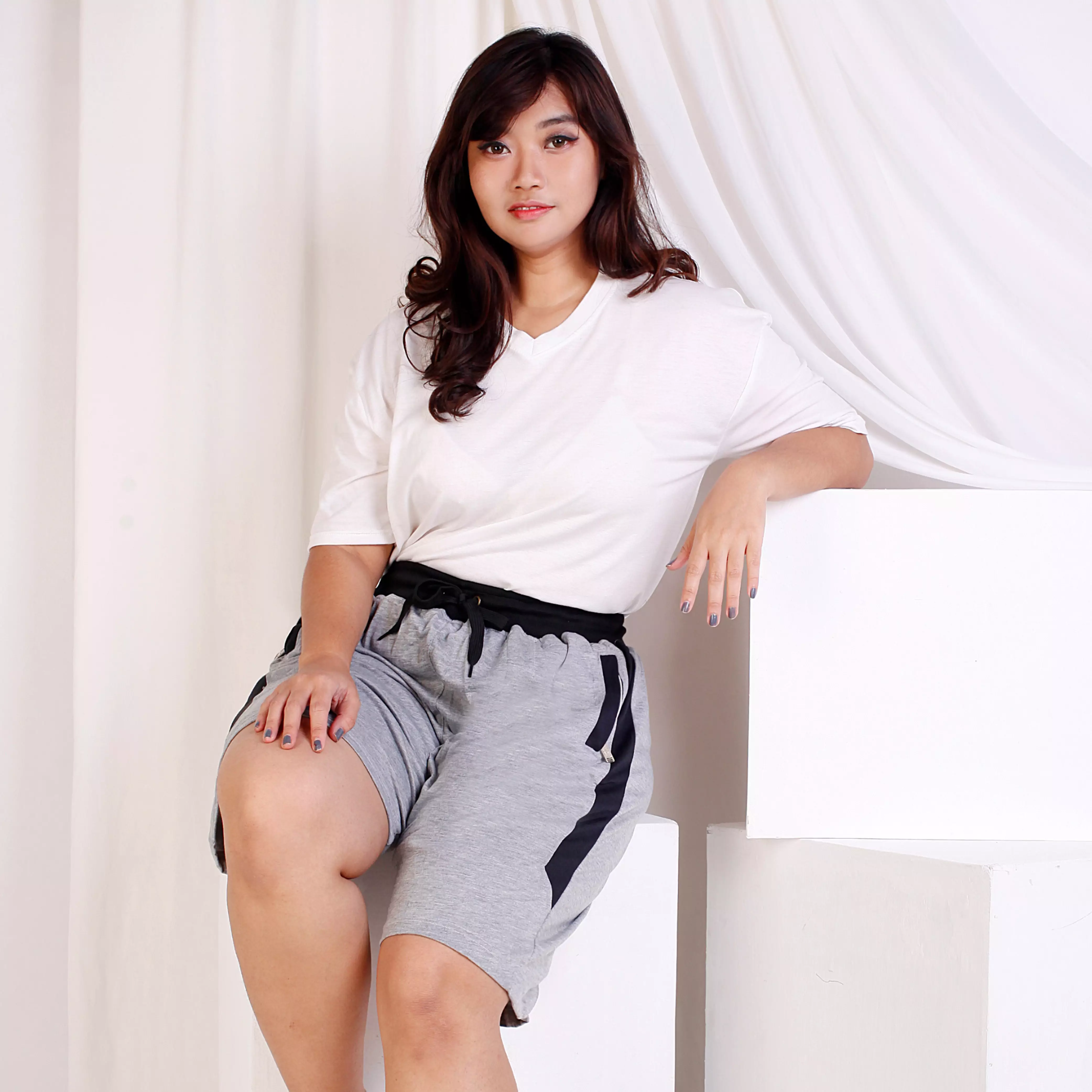 OKECHUKU Scotie Celana Pendek Wanita Ukuran Jumbo Fashion Big Size