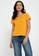 Huga yellow Ultra Comfort Cotton Basic Plain V-Neck T-Shirt 49D2CAAF81AB5EGS_1