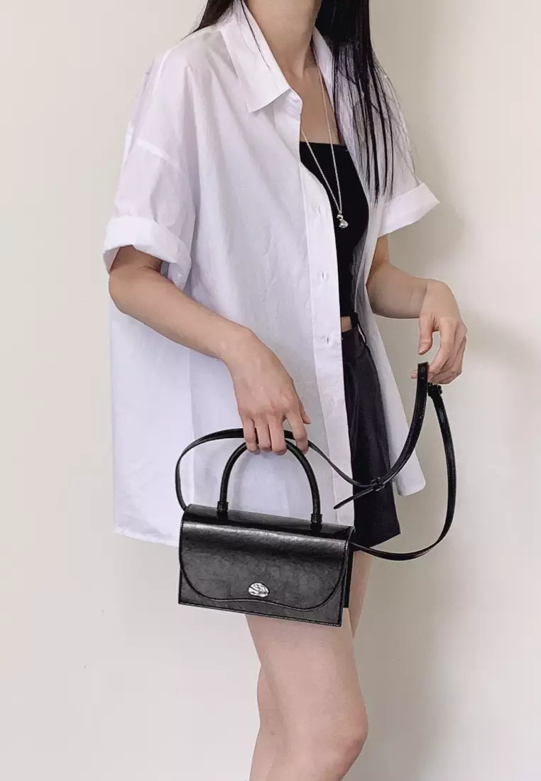 ARCH Vegan Leather Crossbody Bag Black