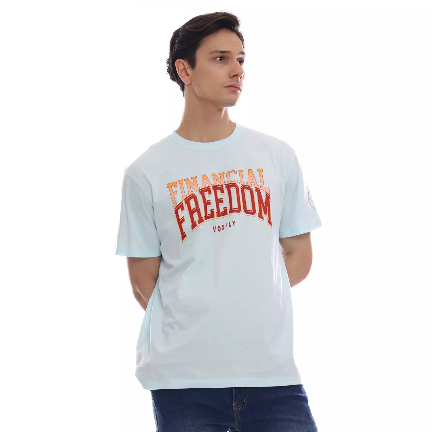Voxfly Kaos Lengan Pendek Pria Financial Freedom Men Tee Planet Surf