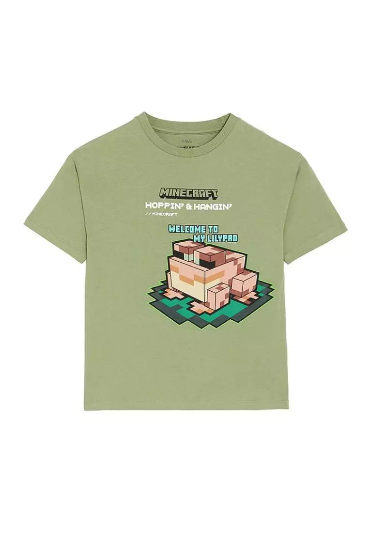 Buy MARKS SPENCER M S Pure Cotton Minecraft Frog T Shirt 6 16