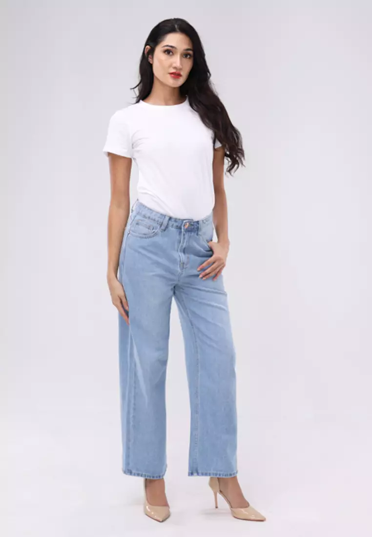 Denim Wide Leg Pants