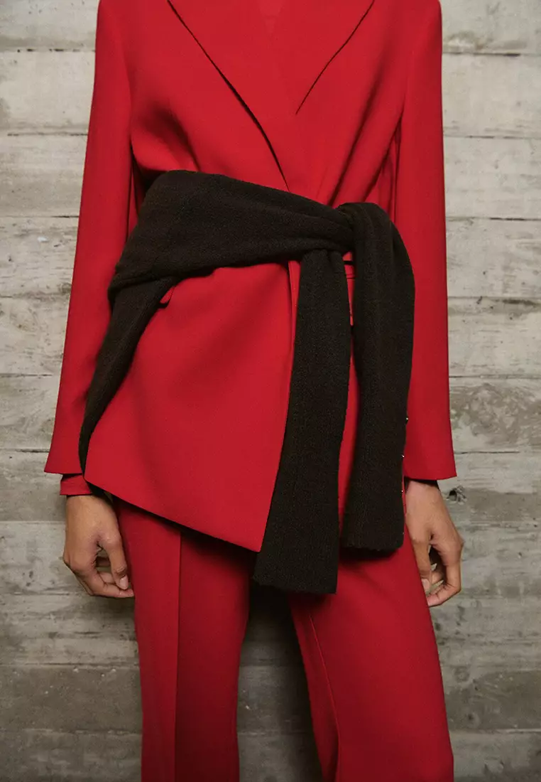 Suit Jacket With Scarf