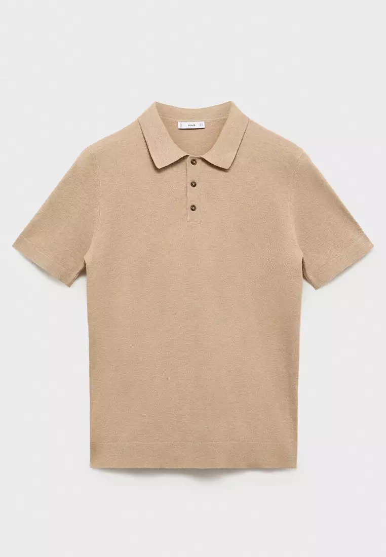 Fine-Knit Cotton Polo Shirt