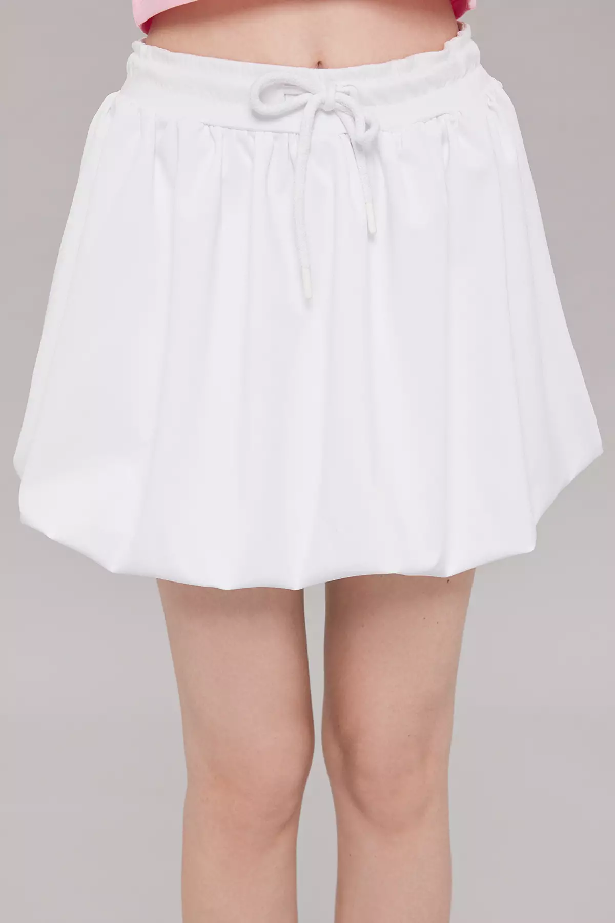 Trendyol White Lace-Up Waist Balloon Mini Skirt 2025 | Buy