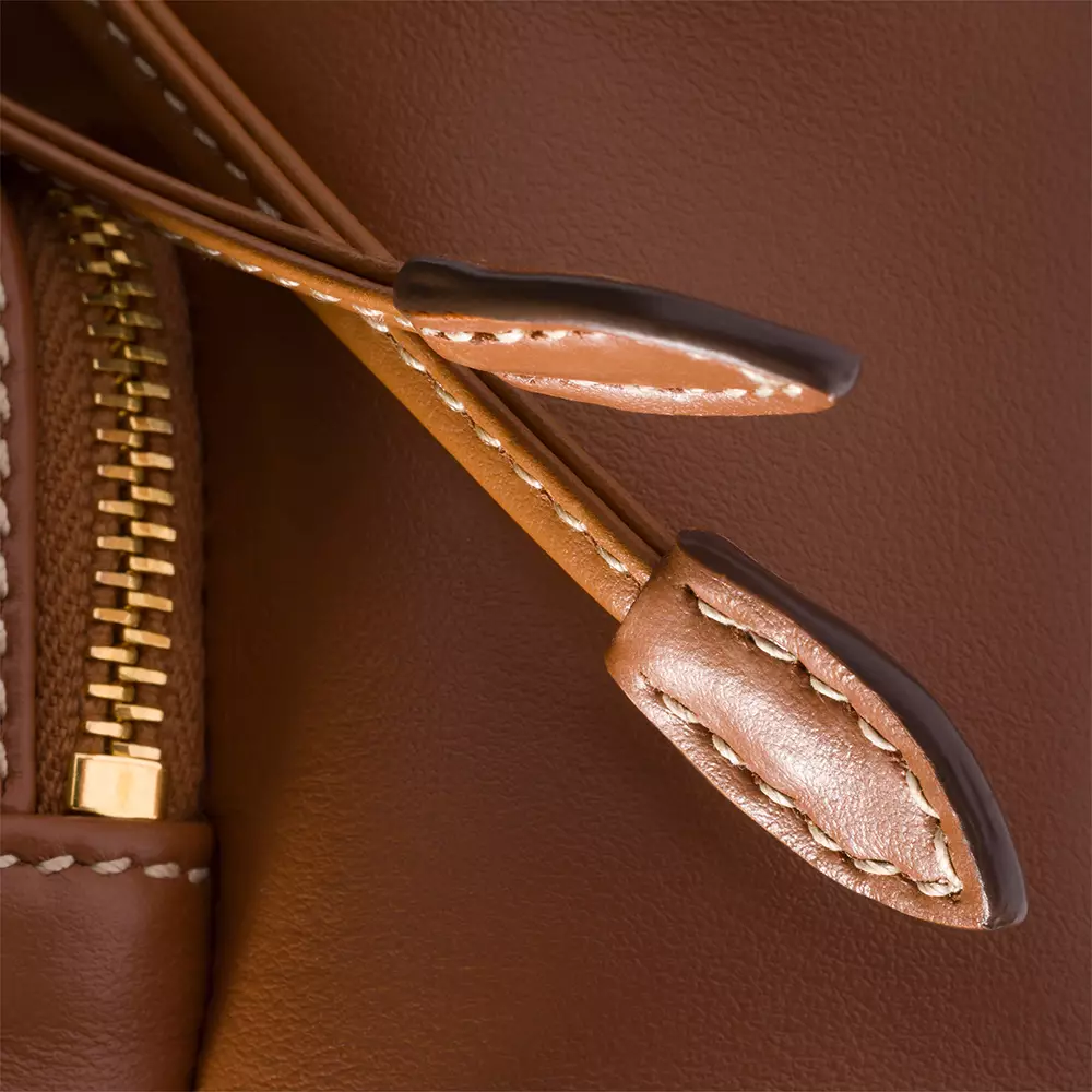 Leather Mini Backpack Cognac