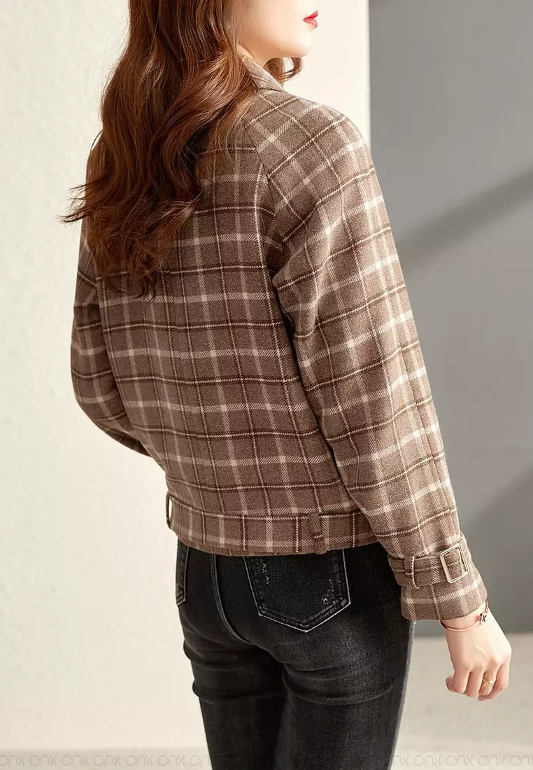 Check coat new arrivals with belt