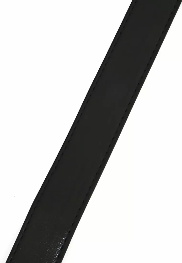 Fern Tali Ikat Pinggang Wanita Korean Fashion Belt Classic Design Material Leather ORIGINAL - Black