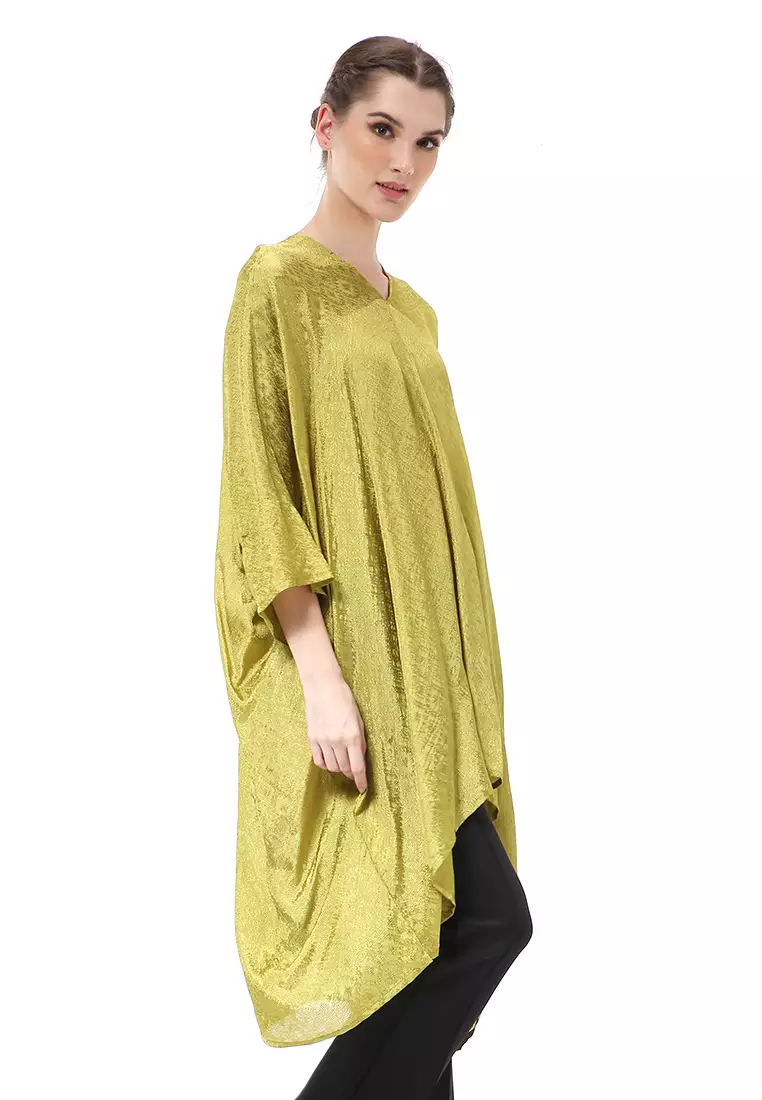 Olaf Atasan Wanita Tunik Kebaya Batik Simple Material Viscose ORIGINAL - Olive