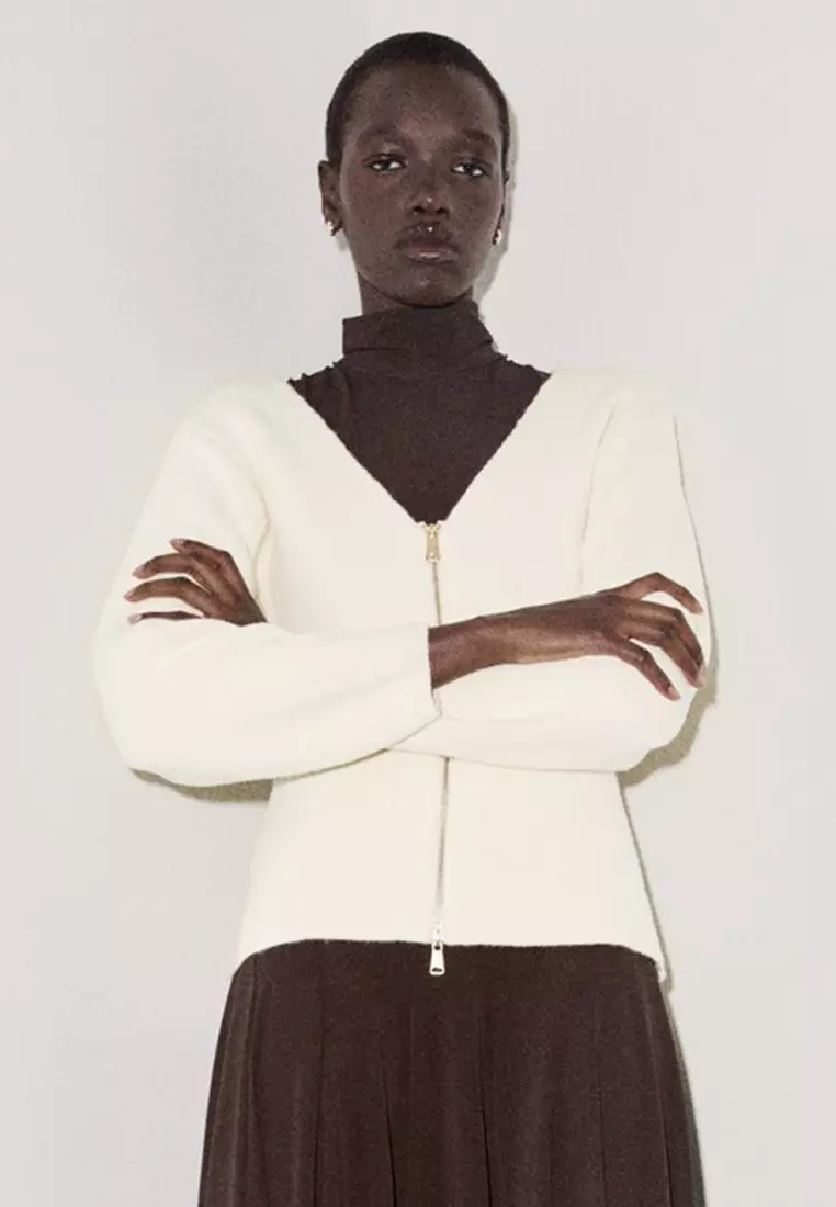 Knitted Jacket With Zip