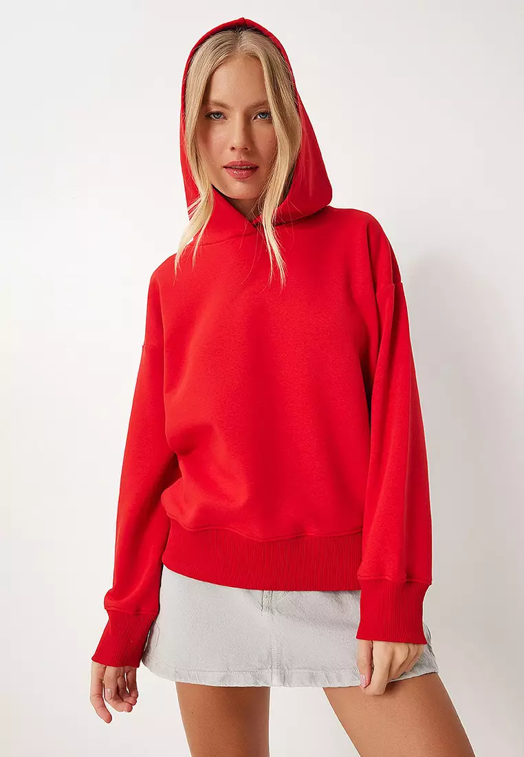 Hooded Raised Sweatshirt