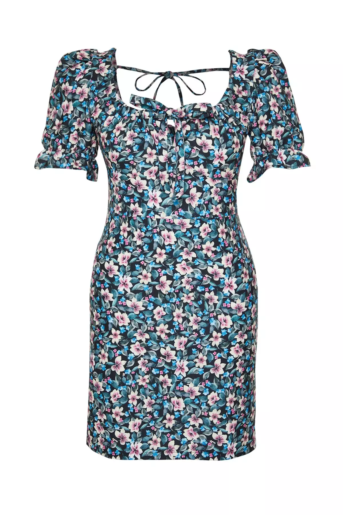 Plus Size Puff Sleeve Dress