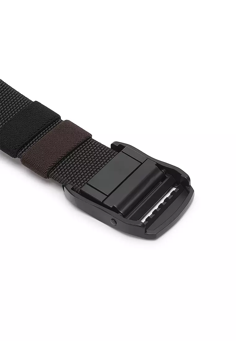40mm Auto Canvas Belt - Coffee / Black