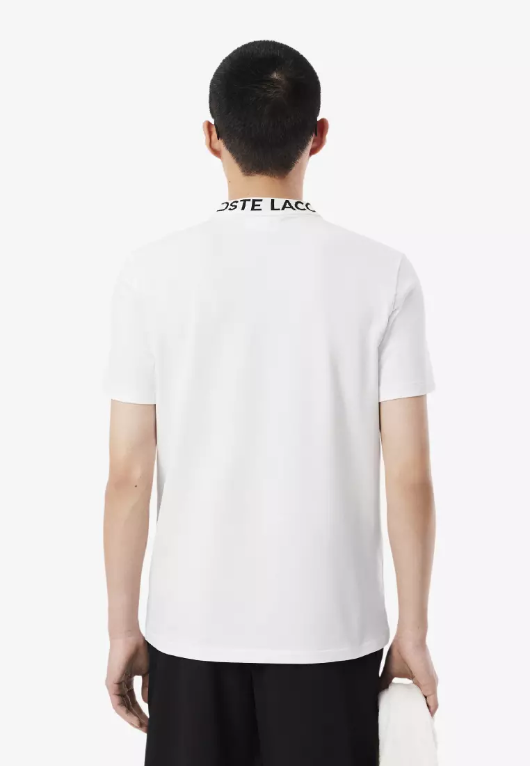 Regular Fit Jacquard Neck Stretch T-Shirt