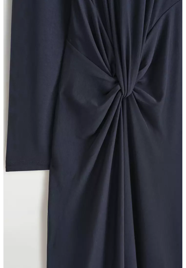Buy COS DRAPED TWIST-DETAIL MIDI DRESS 2026 Online | ZALORA