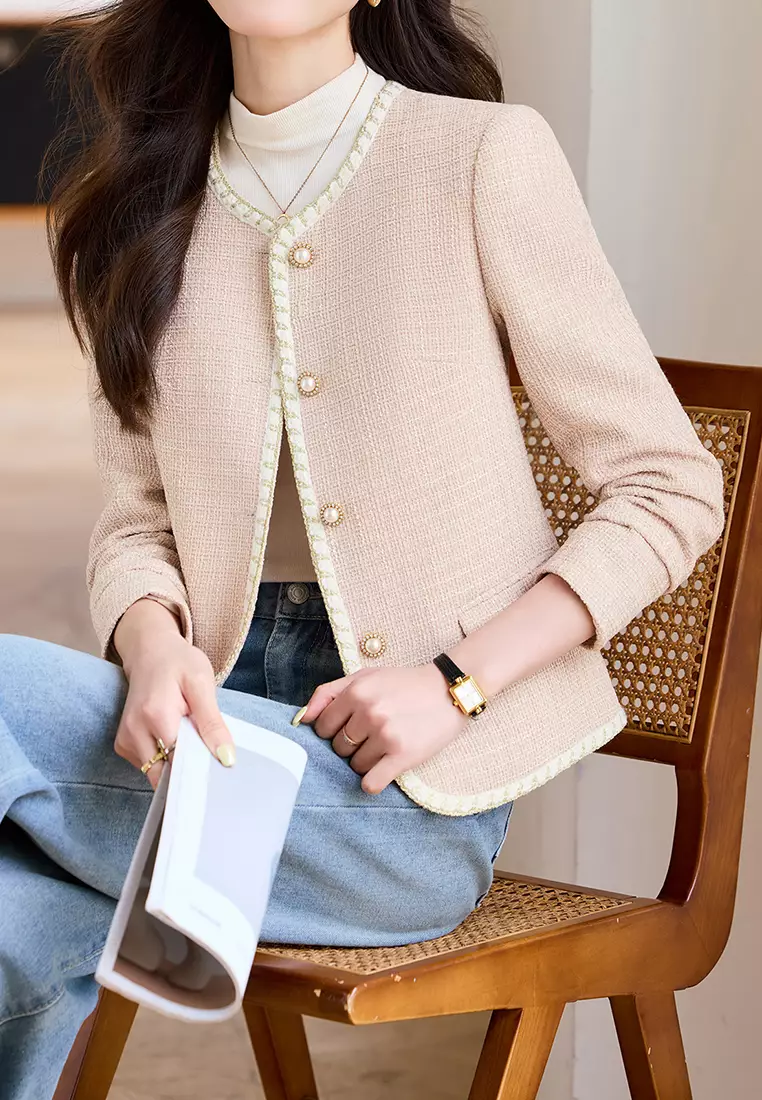 Buy HAPPY FRIDAYS French-style Tweed Jacket‌ YGH-EY8987 2026