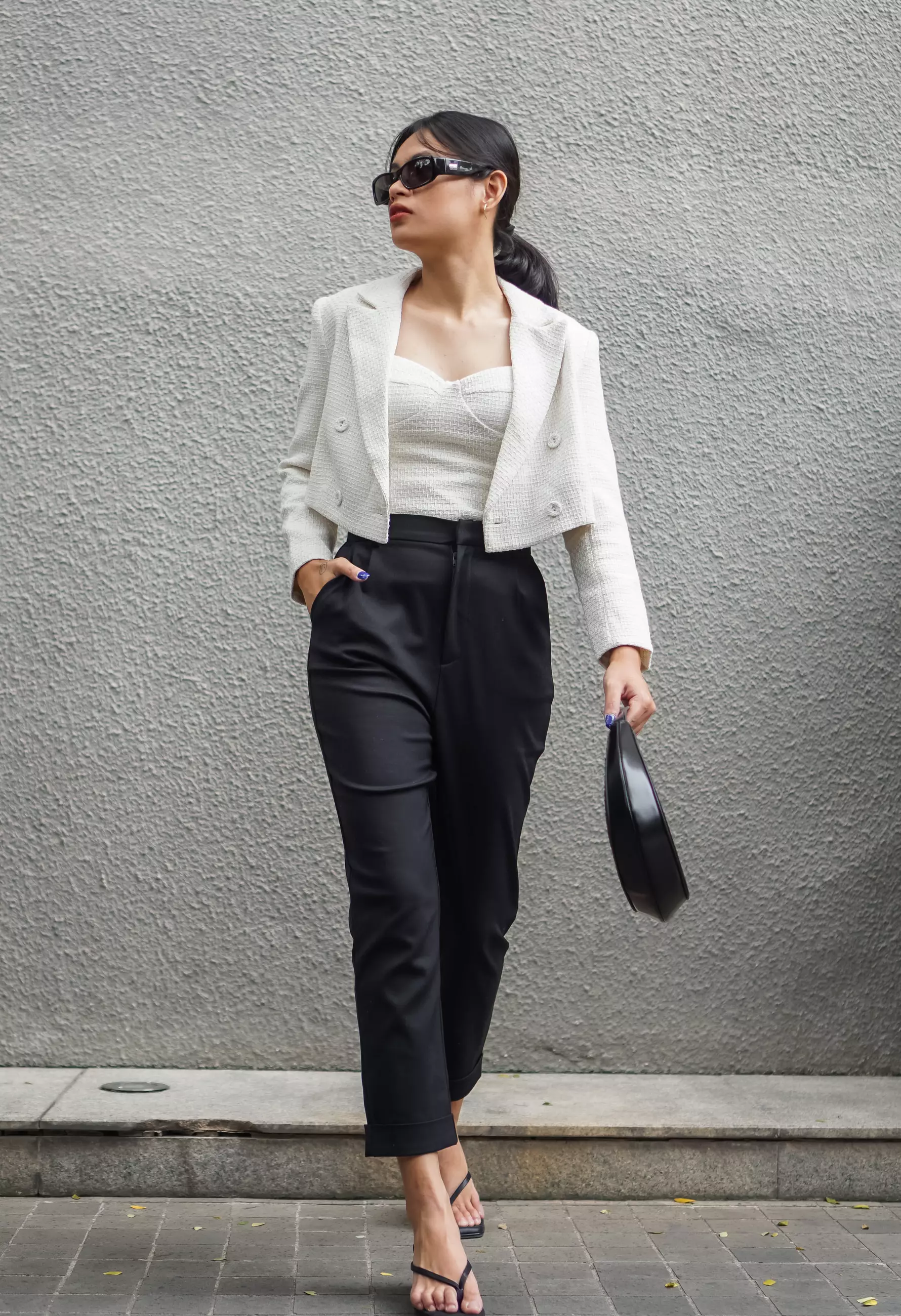 Alby Tailored Peg Leg Chino Pants